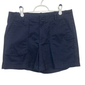 Women's Banana Republic Authentic Chino Shorts Summer Navy Blue Pockets 5" Sz 10